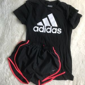 🍄NIKE BLACK PINK DRI FIT RUNNING SHORTS🍄